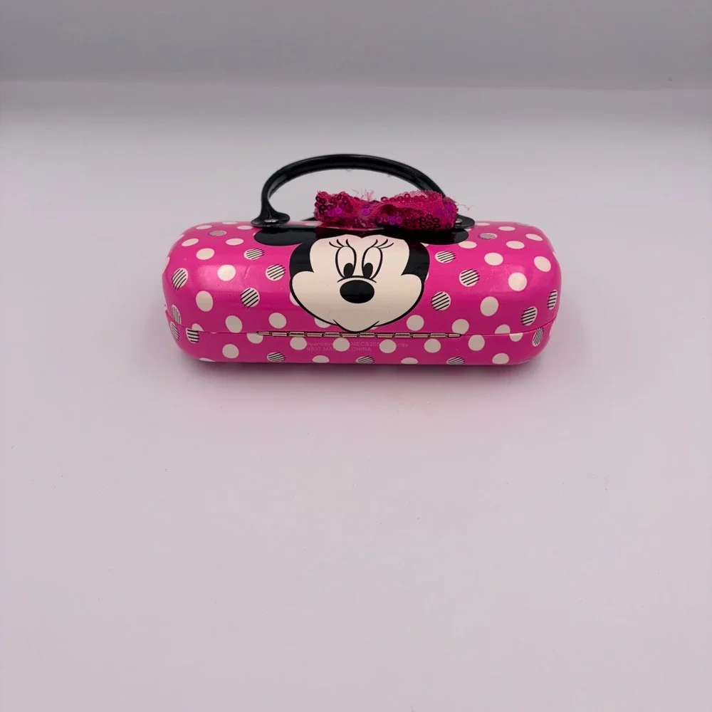 Minnie‎ Mouse Pink Polka Dot Hard Shell Sunglasses Case with Handle and Bow